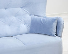 Lataa kuva Galleria-katseluun, 2,5-istuttava kangassohva vaaleansininen