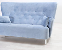 Lataa kuva Galleria-katseluun, 2,5-istuttava kangassohva vaaleansininen