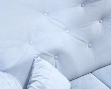 Lataa kuva Galleria-katseluun, 2,5-istuttava kangassohva vaaleansininen