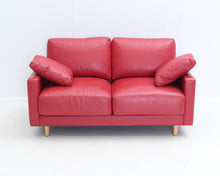 Lataa kuva Galleria-katseluun, Adea CAT 2-istuttava nahkasohva punainen