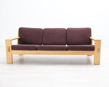 Lataa kuva Galleria-katseluun, Asko Bonanza 3-istuttava kangassohva viininpunainen