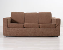 Lataa kuva Galleria-katseluun, 3-istuttava vuodesohva ruskea