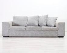 Lataa kuva Galleria-katseluun, 3-istuttava kangassohva harmaa