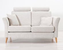 Lataa kuva Galleria-katseluun, 2-istuttava kangassohva vaaleanharmaa