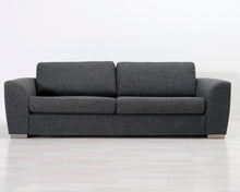 Lataa kuva Galleria-katseluun, 3-istuttava kangassohva harmaa