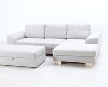 Lataa kuva Galleria-katseluun, Asko 3-istuttava divaanisohva rahilla vaaleanharmaa