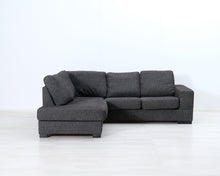 Lataa kuva Galleria-katseluun, 4-istuttava avokulmasohva tummanharmaa