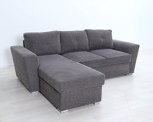 Lataa kuva Galleria-katseluun, 4-istuttava harmaa divaani-vuodesohva