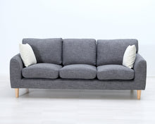Lataa kuva Galleria-katseluun, Asko Regina 3-istuttava kangassohva harmaa