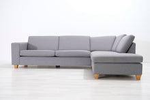 Lataa kuva Galleria-katseluun, 3-istuttava kulmasohva harmaa