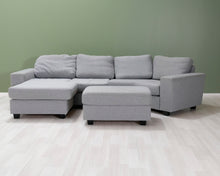 Lataa kuva Galleria-katseluun, 4-istuttava divaanisohva ja rahi harmaa