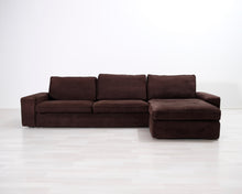 Lataa kuva Galleria-katseluun, 3-istuttava divaanisohva ruskea