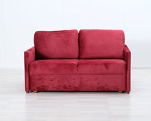 Lataa kuva Galleria-katseluun, 2-istuttava vuodesohva punainen