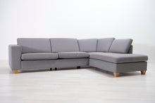 Lataa kuva Galleria-katseluun, 3-istuttava kulmasohva harmaa