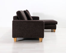 Lataa kuva Galleria-katseluun, 3-istuttava divaanisohva ruskea