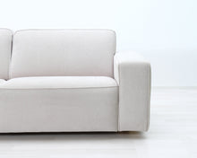 Lataa kuva Galleria-katseluun, Asko Mykonos 3-istuttava kangassohva vaaleanharmaa