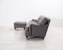 Lataa kuva Galleria-katseluun, 3-istuttava kangassohva ja rahi harmaa