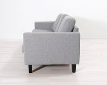 Lataa kuva Galleria-katseluun, 3-istuttava kangassohva harmaa