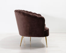 Lataa kuva Galleria-katseluun, 2,5-istuttava kangassohva ruskea