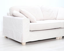 Lataa kuva Galleria-katseluun, Asko 3-istuttava kangassohva beige