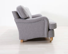 Lataa kuva Galleria-katseluun, 3-istuttava kangassohva harmaa