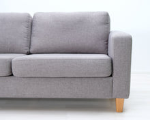 Lataa kuva Galleria-katseluun, Asko 3-istuttava kangassohva harmaa