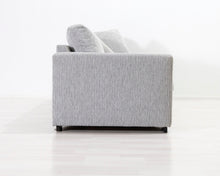 Lataa kuva Galleria-katseluun, 3-istuttava kangassohva harmaa