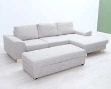 Lataa kuva Galleria-katseluun, Asko 3-istuttava divaanisohva rahilla vaaleanharmaa