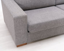 Lataa kuva Galleria-katseluun, 3-istuttava kangassohva harmaa