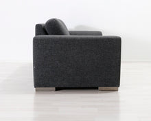 Lataa kuva Galleria-katseluun, 3-istuttava kangassohva harmaa