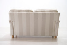 Lataa kuva Galleria-katseluun, 2-istuttava Oxford-tyylinen kangassohva raidallinen