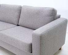 Lataa kuva Galleria-katseluun, Asko 3-istuttava kangassohva harmaa