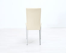 Lataa kuva Galleria-katseluun, Calligaris ruokatuoli nahkaistuimella luonnonvalkoinen