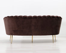 Lataa kuva Galleria-katseluun, 2,5-istuttava kangassohva ruskea