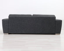 Lataa kuva Galleria-katseluun, 3-istuttava kangassohva harmaa