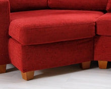 Lataa kuva Galleria-katseluun, Asko 4-istuttava kulmasohva punainen