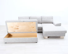 Lataa kuva Galleria-katseluun, Asko 3-istuttava divaanisohva rahilla vaaleanharmaa