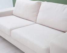 Lataa kuva Galleria-katseluun, Asko Lumi 3-istuttava kangassohva valkoinen