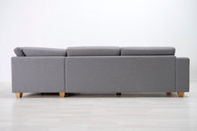 Lataa kuva Galleria-katseluun, 3-istuttava kulmasohva harmaa