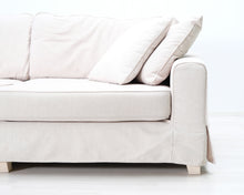 Lataa kuva Galleria-katseluun, Asko 3-istuttava kangassohva beige