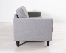 Lataa kuva Galleria-katseluun, 3-istuttava kangassohva harmaa