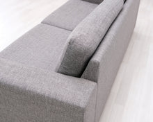 Lataa kuva Galleria-katseluun, 3-istuttava kangassohva harmaa