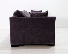 Lataa kuva Galleria-katseluun, 3-istuttava samettisohva harmaa