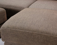 Lataa kuva Galleria-katseluun, Asko 4-istuttava kulmasohva ja rahi ruskea