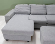 Lataa kuva Galleria-katseluun, 4-istuttava divaanisohva ja rahi harmaa