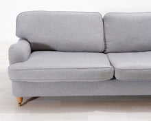 Lataa kuva Galleria-katseluun, 3-istuttava kangassohva harmaa