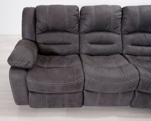 Lataa kuva Galleria-katseluun, 3-istuttava mekanismisohva tummanharmaa