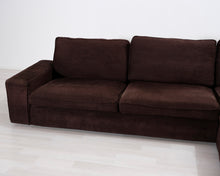 Lataa kuva Galleria-katseluun, 3-istuttava divaanisohva ruskea