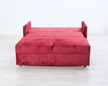 Lataa kuva Galleria-katseluun, 2-istuttava vuodesohva punainen