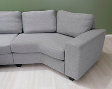 Lataa kuva Galleria-katseluun, 4-istuttava divaanisohva ja rahi harmaa